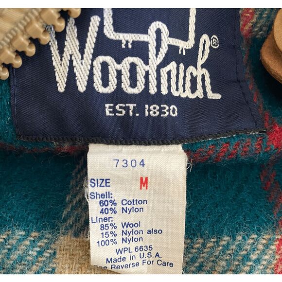 WOOLRICH VINTAGE 70s Men's Parka Field Jacket Wool Plaid Lining Tan Size M USA - Picture 8 of 8
